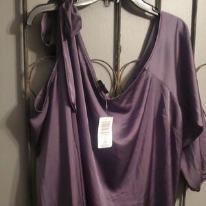 torrid Purple One-Shoulder Blouse